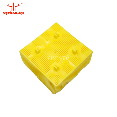 Bulu Berkualitas Tinggi 1,6" Blok Kuning Kaki Nilon Persegi untuk Mesin Pemotong TaiShi